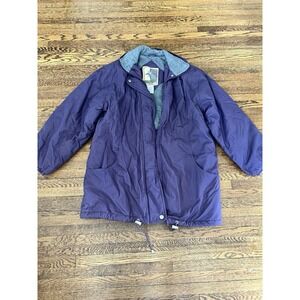Middlebrook‎ Park Purple Hooded Parka Jacket Womens Medium Fleece Quilted Lined